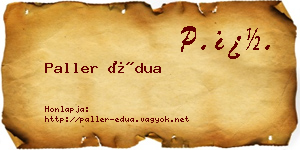 Paller Édua névjegykártya